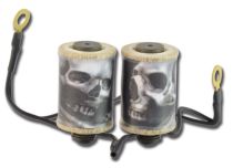 Girlanden mit Kondensator mit Totenkopfmuster Weiß | Sunskin