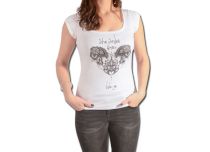 Damen T-Shirt LAST WHISPER She Smiles Motiv Weiß