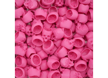 Natürliche, biologisch abbaubare Caps kleiner Schädel rosa x100 St. | CRAZY CUP