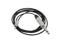 Clip Cord Jack 6,35/RCA gerade Länge 2m Kabel Slim Schwarz | Vmoths
