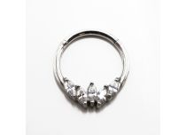 Ring Stahl Scharnier 5 Strass Markisen Weiß |  ITC