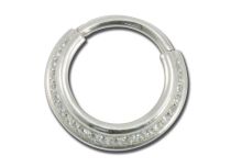 Ring Stahl Scharnier Kristall Weiß |  ITC