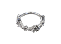 Scharnierring CoCr 1.2x10 Motiv Dreieck und runde Strasssteine