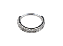Scharnierring CoCr 1.2mm Doppellinie Strass