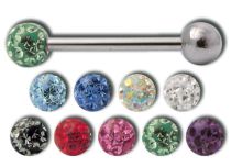 Barbell Stahl Multi Kristall bunt Kugel 5 mm |  ITC