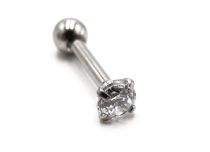 Barbell Stahl 1,2 x 6 mm Spezial Tragus Kugeln mit Strass |  ITC