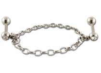Doppelbart Stahl und Kugelkette 4 mm |  ITC