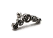 Barbell Stahl Spezial Tragus Strass bunt |  ITC