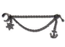 Barbell Stahl Schwarz Kette und Anker |  ITC