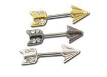 Barbell Stahl Motiv Pfeil mit Strass  iTC