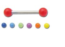 Barbell Stahl Acrylkugeln 5 mm Neonfarben  iTC
