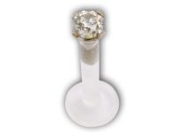 Labret BioFlex 1.2 x 8 mm Cristal Griffé |  ITC