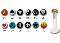 Labret BioFlex Bits Stahl 3 mm mit Muster |  ITC