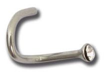 Stud Nase Stahl 1 mm mit Kugel - Kristall bunt |  ITC