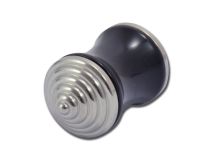 Plug Acrylic Black Double Spanded Double Steel Screw |  ITC