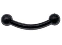 Barbell Titanium Schwarz mit Kugeln 3 mm |  ITC