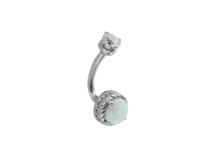 Mikro-Banane Rook Titanium 1.2X7 Strass Kugel