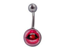 Bananenkugeln Stahl 6 / 12 mm Motiv Lippen und Kirsche |  ITC