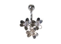 Banane mit Blumenmuster und Strass |  ITC