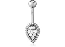 Banane Chirurgischer Stahl Tropfen mit Strass |  ITC