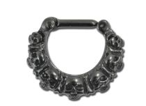 Septumring Stahl Schwarz Scharnier Kranz |  ITC