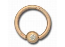 Kugelring Gold 4 mm Zirkonoxid Kristall Facette |  ITC