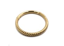 Ring Stahl PVD Gold Verdrehtes Scharnier |  ITC