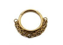 Ring Stahl PVD Gold Doppeltes Kettenscharnier |  ITC