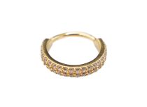Scharnierring CoCr Pvd Gold 1.2mm Doppelstrasslinie