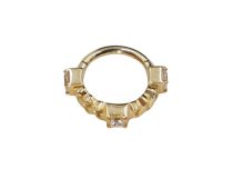 Ring Scharnier CoCr Pvd Gold 1.2X8 Satz gelenkig Strass