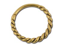 Ringe Stahl vergoldet Scharnier Motiv verdreht |  ITC