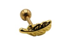 Labret Stahl PVD Gold Federmotiv |  ITC