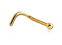 Stud Nez Stahl vergoldet gold Fein Kugel 2,3 mm |  ITC