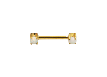 Teton-Juwel PVD GOLD 1.6x14 Kugeln Krallen Opal weiß irisierend