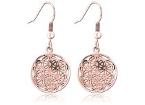 Paar Ohrringe Rose Gold Motiv Blume des Lebens |  ITC