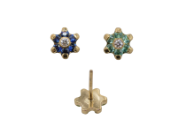 Zubehör Threadless Titanium PVD Gold 0.5X4 Blumenmotiv