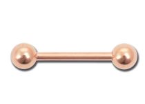 Barbell Stahl vergoldet Rose mit Kugeln 5 mm |  ITC
