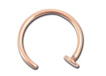 Ring Stahl vergoldet Rose offen mit Scheibe 3 mm |  ITC