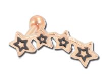 Barbell Stahl Vergoldet Rosa Sternchenmuster |  ITC