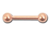 Barbell Stahl vergoldet Rose mit Kugeln 3 mm |  ITC