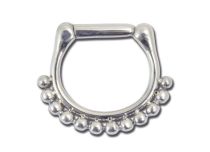 Septumring Stahl Scharnier Motiv Kugelkette  iTC