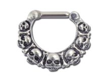 Septum Ring Stahl Scharnier Motiv Cranes  iTC