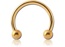 Steriles Titanium PVD Gold Kugelpferdeeisen 3 mm |  ITC