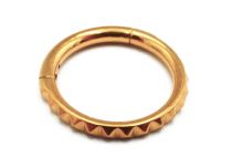 Ring Scharnier Titan PVD Gold Steril Spitzenmuster |  ITC