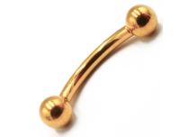 Banane Titanium PVD Gold Interne Sterile Kugel 3 mm |  ITC