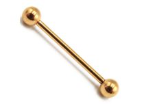 Barbell Titan PVD Gold Steril mit Kugeln 1.6 mm |  ITC