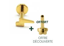 Labret Titanium PVD Gold Intern Steril Blitzmuster |  ITC