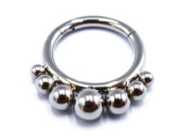 Ring Scharnier Titan Steril Tribal Muster Asia Kugel |  ITC