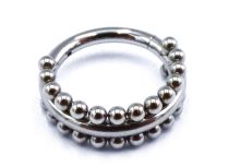 Ring Scharnier Titan Steril Motiv Doppelte Kugelreihe |  ITC
