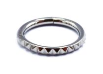 Ring Scharnier Titan Steril Motiv Niete Vierkant |  ITC